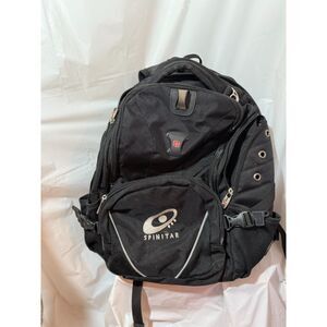 SwissGear Spinitar Black Laptop Backpack – Padded Tech Bag w/ Media Pocket